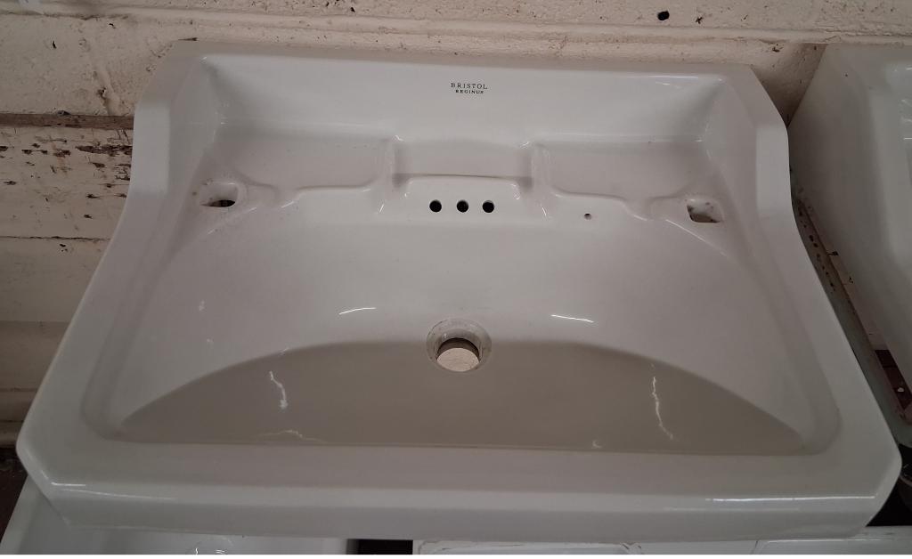 <p>Original Wash Basin named BRISTOL REGINUS</p><p>56 cm wide x 42 cm deep</p>